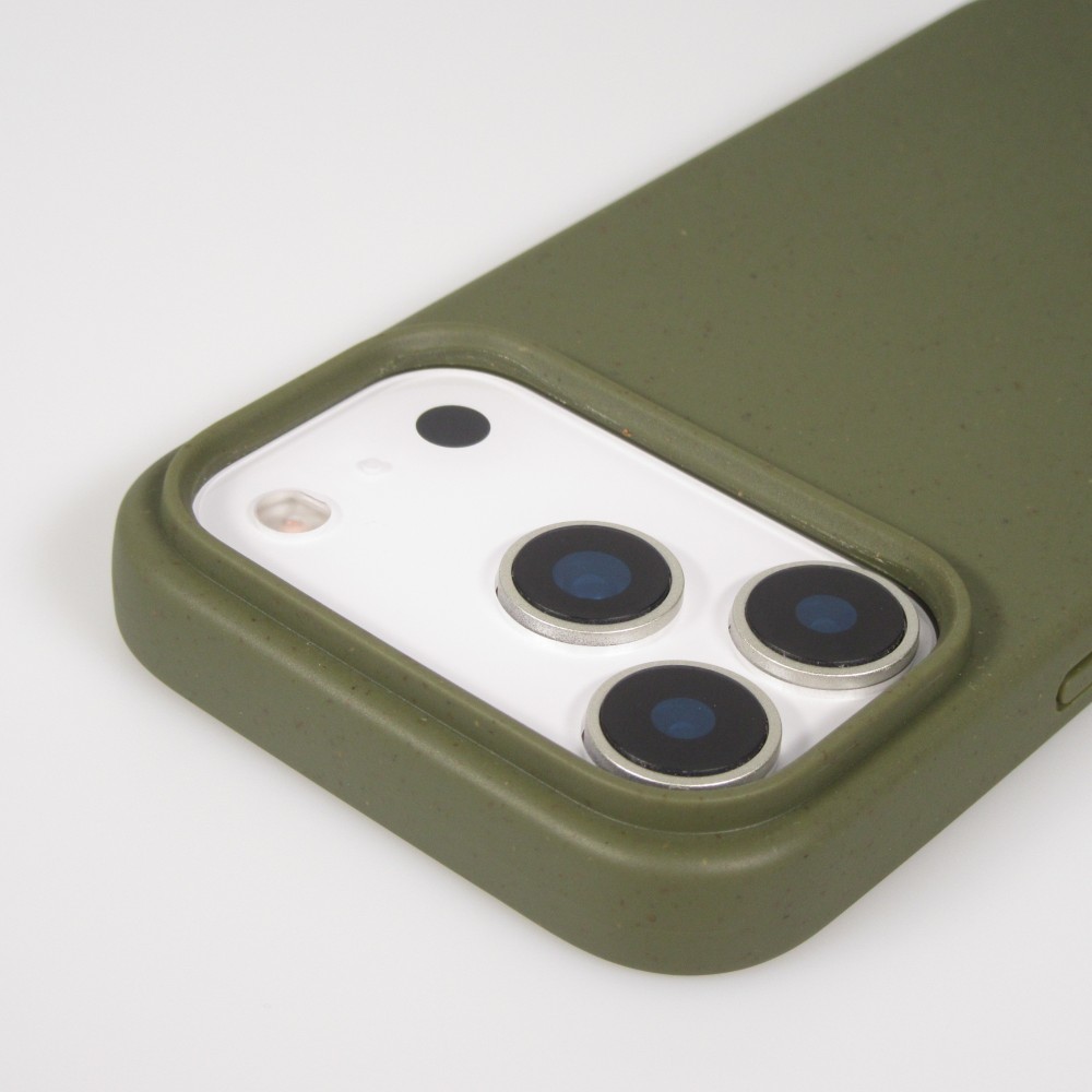 iPhone 17 Pro Case Hülle - Bio Eco-Friendly Vegan mit Handykette Necklace - Dunkelgrün