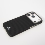 iPhone 17 Pro Case Hülle - Carbomile Schutzcase aus echtem Aramid Carbonfaser - Schwarz
