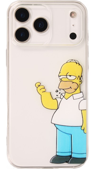 Coque iPhone 17 Pro - Gel cartoon Homer Simpson