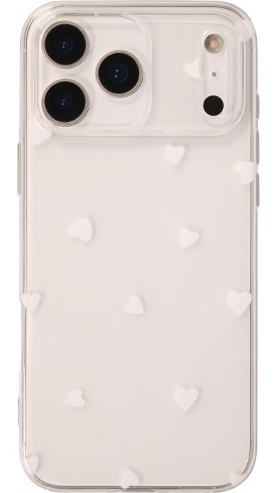 iPhone 17 Pro Max Case Hülle - Gummi kleines Herz - Weiss
