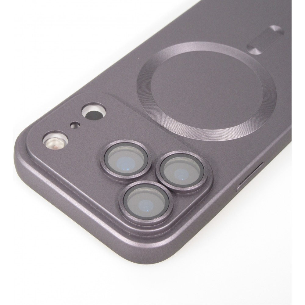 iPhone 17 Pro Case Hülle - Gummi weich mit Kameraschutzglas MagSafe - Dunkelgrau