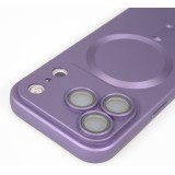 iPhone 17 Pro Max Case Hülle - Gummi weich mit Kameraschutzglas MagSafe - Violett