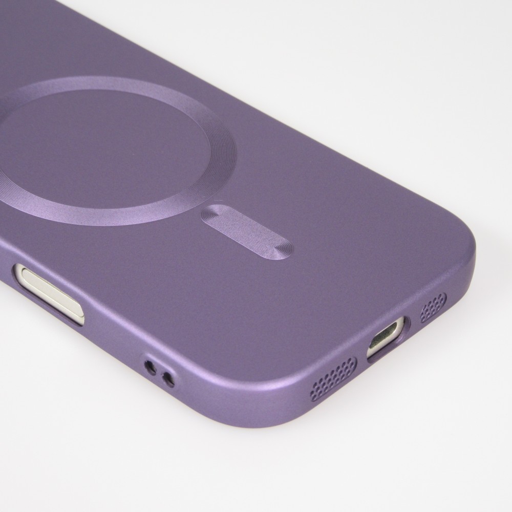 iPhone 17 Pro Max Case Hülle - Gummi weich mit Kameraschutzglas MagSafe - Violett