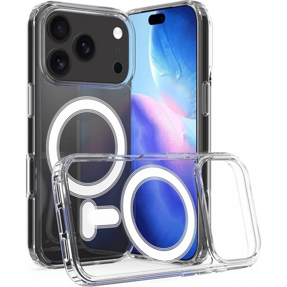 Coque iPhone 17 Pro - Gel transparent compatible MagSafe silicone TPU Super Clear