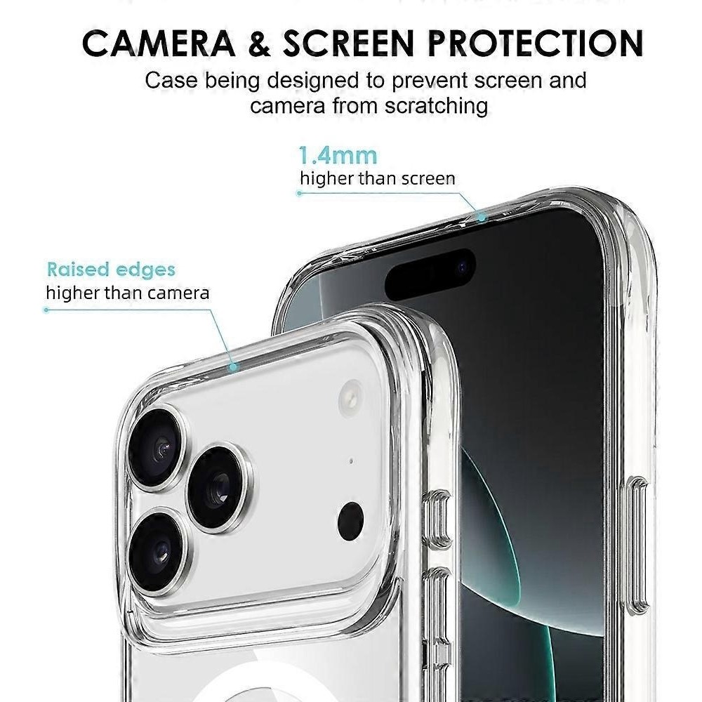 Coque iPhone 17 Pro - Gel transparent compatible MagSafe silicone TPU Super Clear