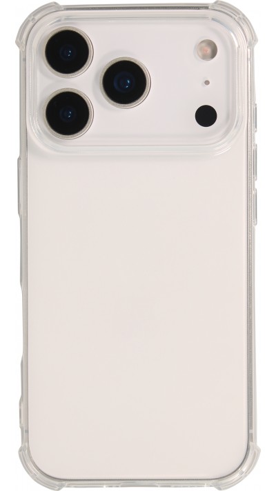 Coque iPhone 17 Pro Max - Gel Transparent Silicone Bumper anti-choc avec protections pour coins