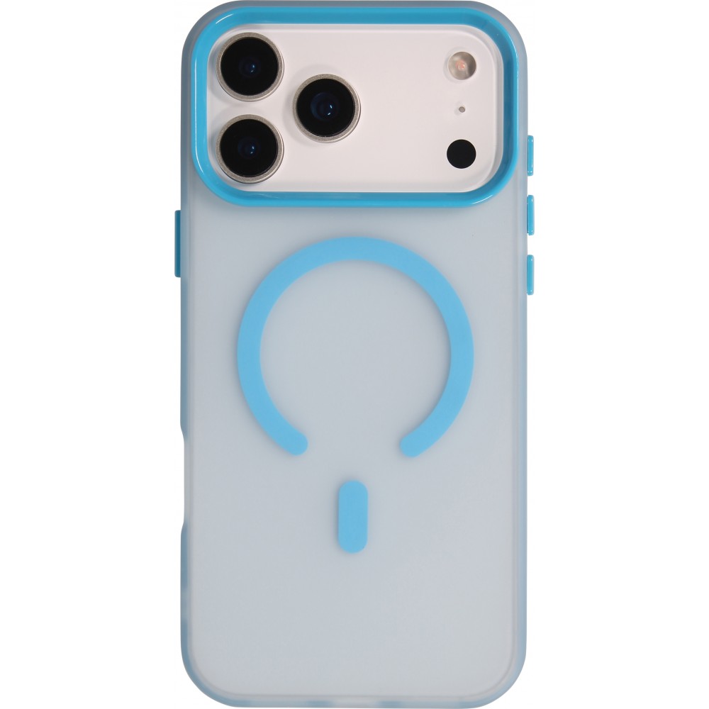 Coque iPhone 17 Pro Max - Jelly Color semi-transparent avec MagSafe - Bleu