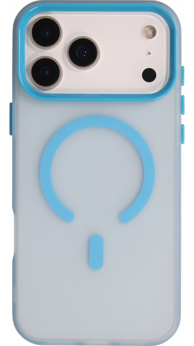 iPhone 17 Pro Max Case Hülle - Jelly Color Semi-transparent mit MagSafe - Orange - Blau