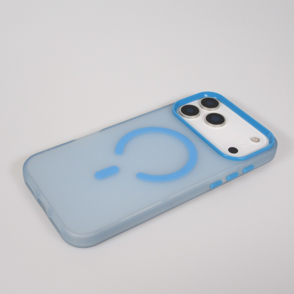 Coque iPhone 17 Pro Max - Jelly Color semi-transparent avec MagSafe - Bleu
