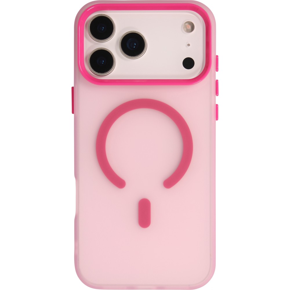 Coque iPhone 17 Pro Max - Jelly Color semi-transparent avec MagSafe - Rose