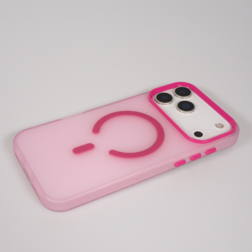 Coque iPhone 17 Pro Max - Jelly Color semi-transparent avec MagSafe - Rose