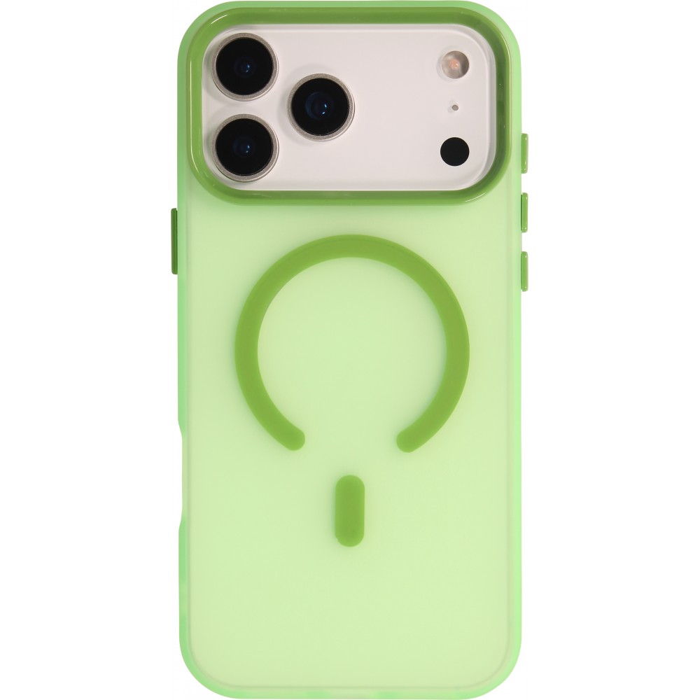 Coque iPhone 17 Pro Max - Jelly Color semi-transparent avec MagSafe - Vert
