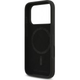 Coque iPhone 17 Air - Karl Lagerfeld Liquid en silicone avec design Karl et Choupette compatible MagSafe - Noir