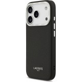 iPhone 17 Pro Case H&uuml;lle - Lacoste PU Leder Champs Elysees MagSafe elegante und langlebige Schutzh&uuml;lle - Schwarz