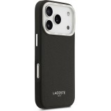 iPhone 17 Pro Case H&uuml;lle - Lacoste PU Leder Champs Elysees MagSafe elegante und langlebige Schutzh&uuml;lle - Schwarz