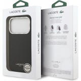 iPhone 17 Pro Case H&uuml;lle - Lacoste PU Leder Champs Elysees MagSafe elegante und langlebige Schutzh&uuml;lle - Schwarz
