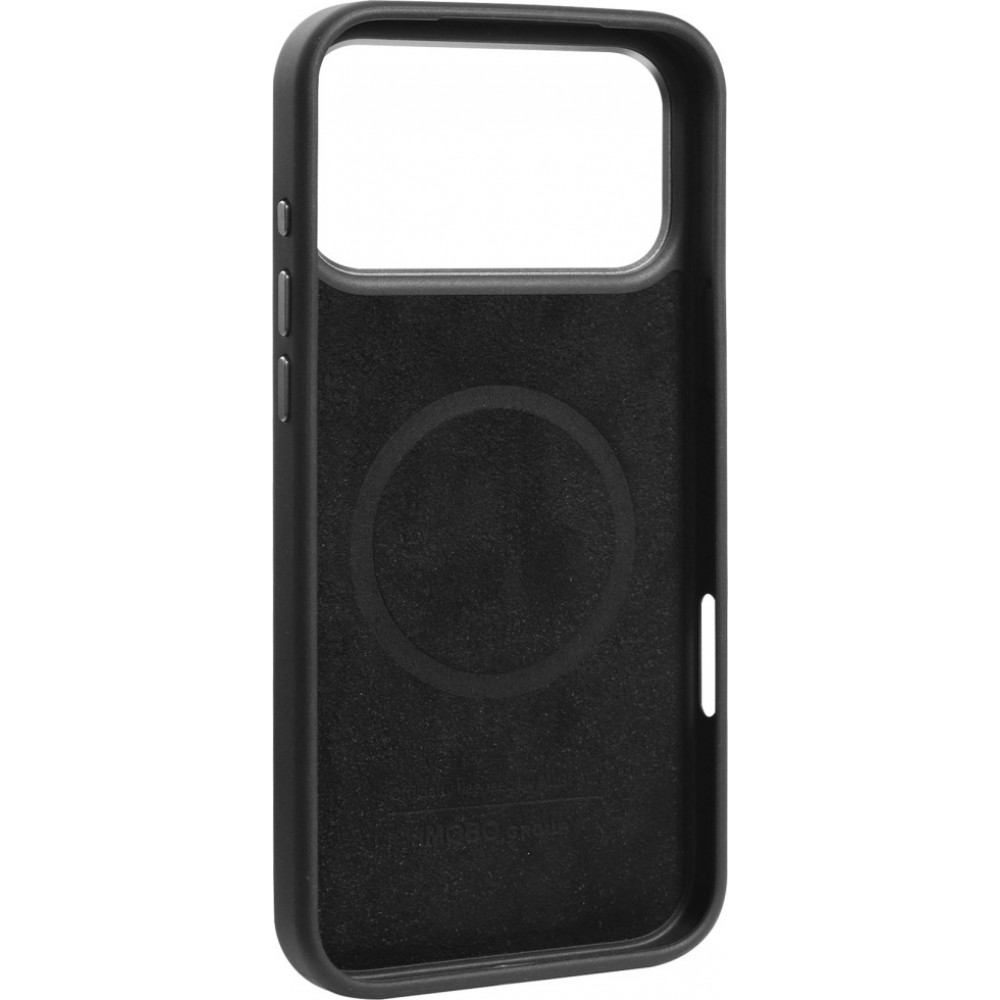Coque iPhone 17 Pro Max - Audi TT MagSafe en cuir synth&eacute;tique avec le logo en relief - Noir