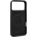 Coque iPhone 17 Pro Max - Audi TT MagSafe en cuir synth&eacute;tique avec le logo en relief - Noir