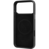 Coque iPhone 17 Pro Max - Audi TT MagSafe en cuir synth&eacute;tique avec le logo en relief - Noir