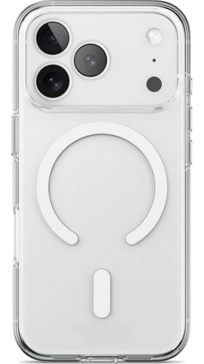 Coque iPhone 17 Pro Max - Gel transparent compatible MagSafe silicone TPU Super Clear