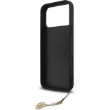 Coque iPhone 17 Pro Max - Guess 4G charm protection élégante design raffiné accessoire tendance - Gris