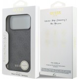Coque iPhone 17 Pro Max - Guess 4G charm protection élégante design raffiné accessoire tendance - Gris