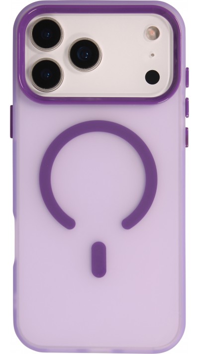 iPhone 17 Pro Max Case Hülle - Jelly Color Semi-transparent mit MagSafe - Violett