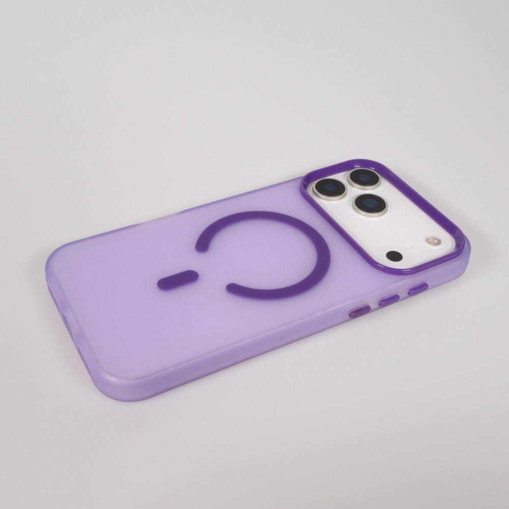 iPhone 17 Pro Max Case Hülle - Jelly Color Semi-transparent mit MagSafe - Violett