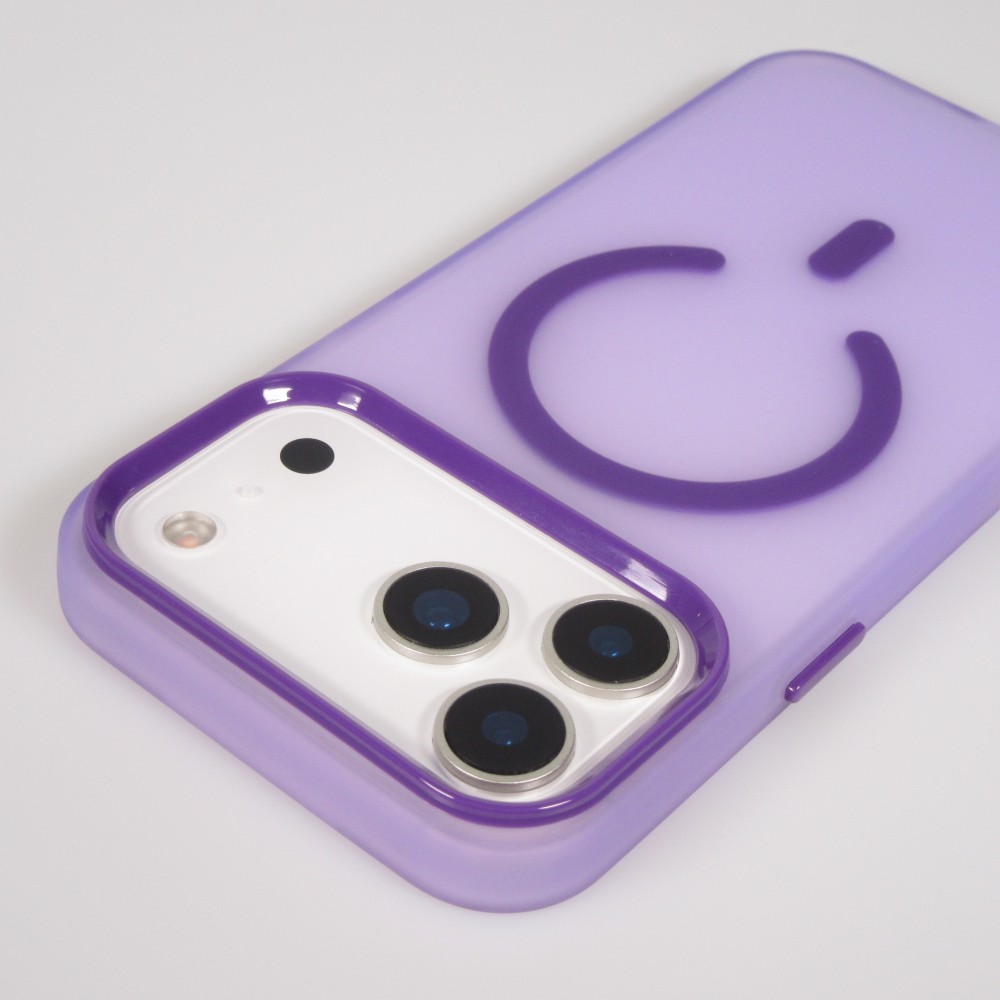 iPhone 17 Pro Max Case Hülle - Jelly Color Semi-transparent mit MagSafe - Violett