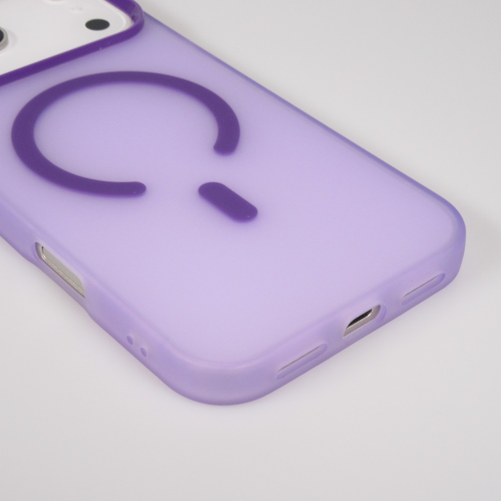 iPhone 17 Pro Max Case Hülle - Jelly Color Semi-transparent mit MagSafe - Violett