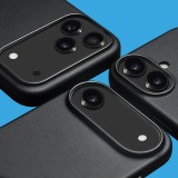 Hülle iPhone 17 Pro Max - Qialino Echtleder (MagSafe kompatibel) - Schwarz