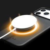 Coque iPhone 17 Pro - Qialino cuir véritable (compatible MagSafe) - Noir