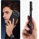Coque iPhone 17 Pro - Tech-Protect Ion Carbon compatible avec MagSafe durable et légère - Argent