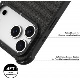 iPhone 17 Pro Max Case Hülle - Youngkit Canvas aus Stoff und mit silikonverstärkten Ecken, kompatibel mit MagSafe - Bordeaux