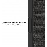 iPhone 17 Pro Max Case Hülle - Youngkit Canvas aus Stoff und mit silikonverstärkten Ecken, kompatibel mit MagSafe - Bordeaux