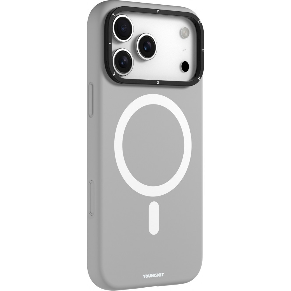 Coque iPhone 17 Pro Max - Youngkit Gel Cream Series MagSafe - Gris