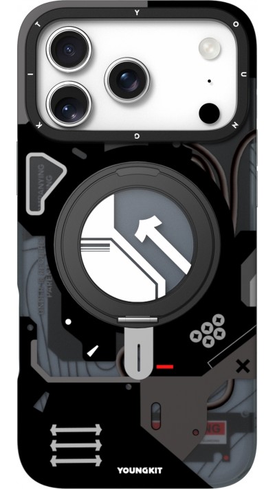 Coque iPhone 17 Pro - Youngkit Starship avec anneau stand 360° MagSafe - Noir Coque iPhone 17 Pro - Youngkit Starship avec anneau stand 360° MagSafe - Noir
