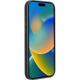 Coque iPhone 17 - Qialino cuir véritable (compatible MagSafe) - Noir