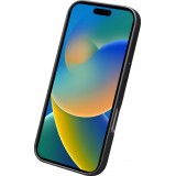 Coque iPhone 17 - Qialino cuir véritable (compatible MagSafe) - Noir