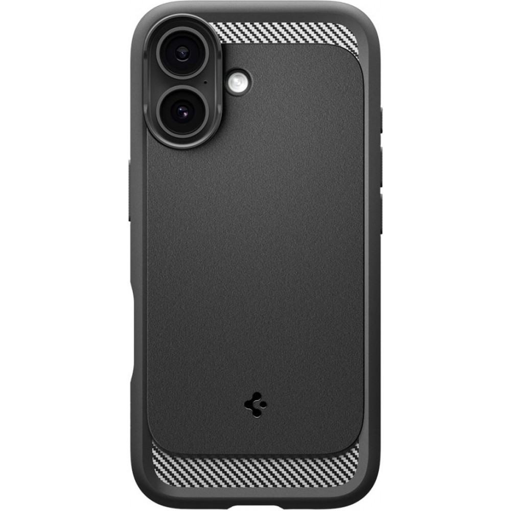 Coque iPhone 17 - Spigen Rugged Armor MagFit compatible MagSafe r&eacute;sistante et durable - Noir