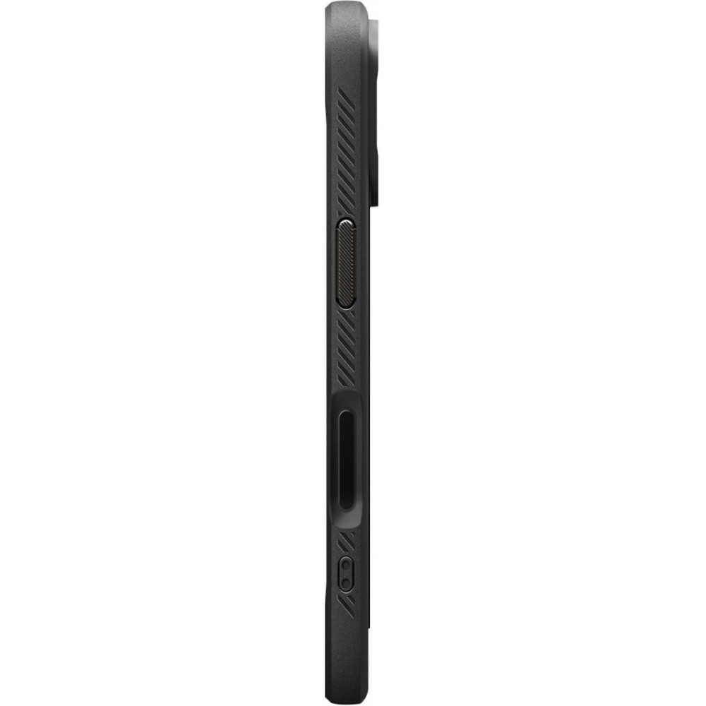 Coque iPhone 17 - Spigen Rugged Armor MagFit compatible MagSafe r&eacute;sistante et durable - Noir