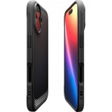 Coque iPhone 17 - Spigen Rugged Armor MagFit compatible MagSafe r&eacute;sistante et durable - Noir