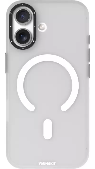 Coque iPhone 17 - Youngkit Hidden Sand MagSafe - Blanc