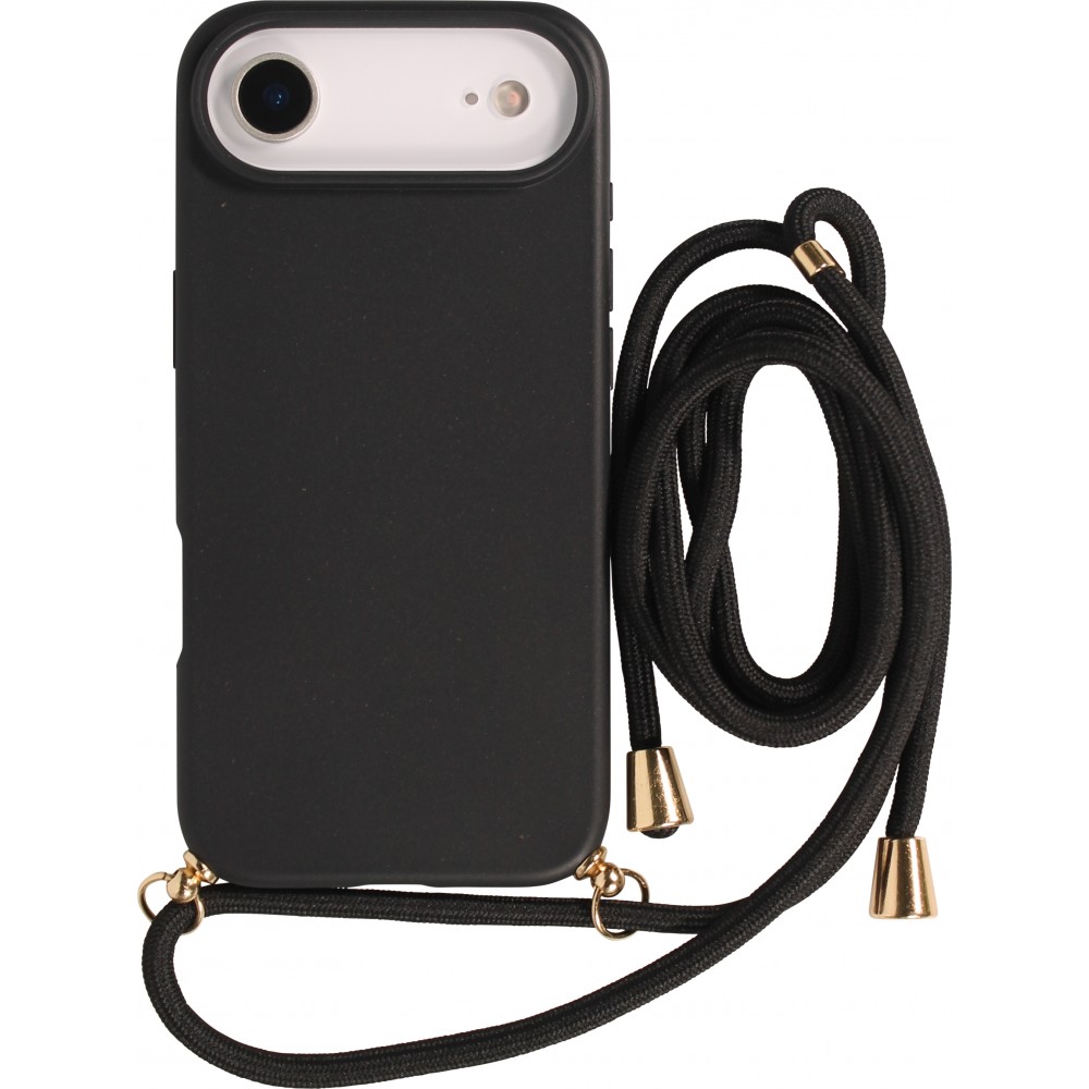 Coque iPhone Air - Bio Eco-Friendly nature avec cordon collier - Noir