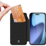 Coque iPhone Air - Dux Ducis Skin Pro avec rabat et emplacement pour cartes en cuir synthétique PU et TPU flexible - Noir