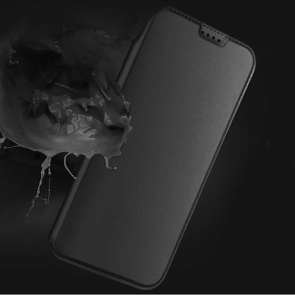 Coque iPhone Air - Dux Ducis Skin Pro avec rabat et emplacement pour cartes en cuir synthétique PU et TPU flexible - Noir