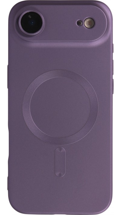 iPhone Air Case Hülle - Gummi weich mit Kameraschutzglas MagSafe - Violett
