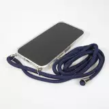 Coque iPhone Air - Gel transparent avec lacet - Bleu