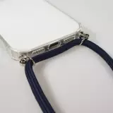 Coque iPhone Air - Gel transparent avec lacet - Bleu