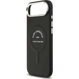 Coque iPhone Air - Karl Lagerfeld PU RSG Logo MagSafe élégante et protectrice - Noir